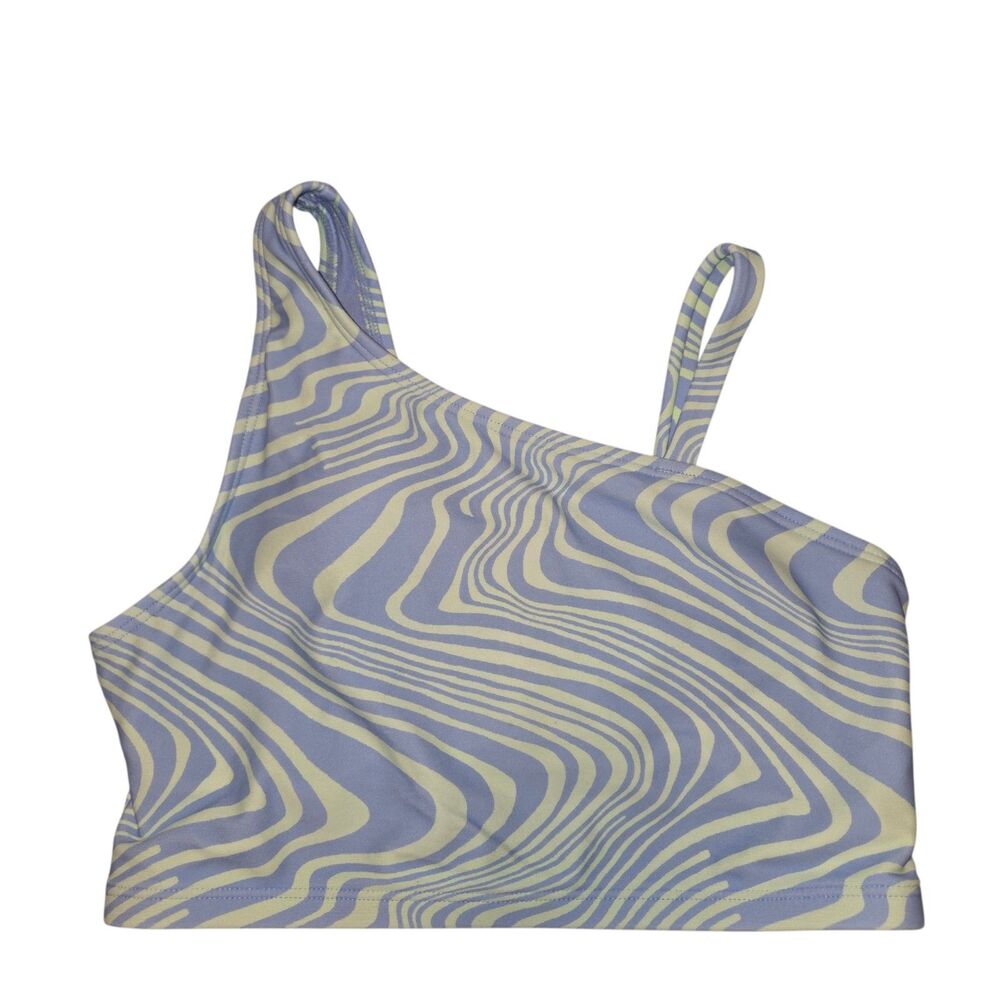 ​Athleta Girl Swim Shoreside Longline Bikini Top Size Large 12 Swirl Swimsuit